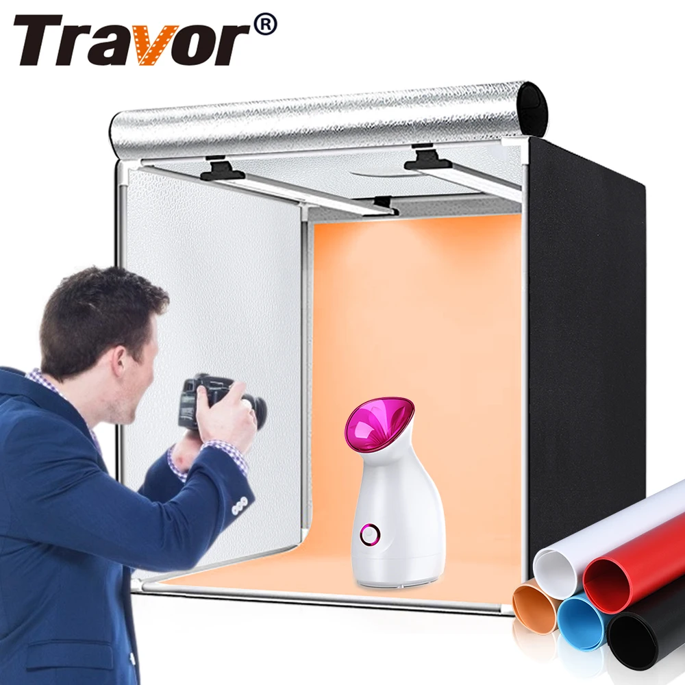

Travor M60 II 24inch 60cm camera foto box product photography studio lightbox led softbox lighting kit with 5 color background