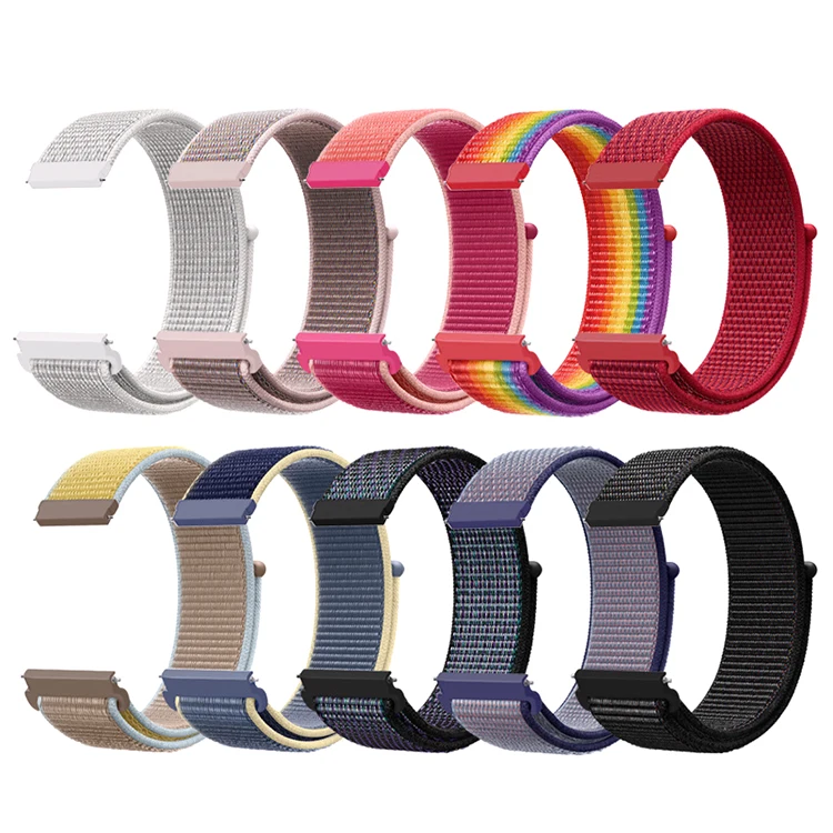 

20mm 22mm Solo Loop Band For Xiaomi Samsung Galaxy Watch 3 46mm 42mm Active 2 40mm 44mm Gear S3 Bracelet Huawei Gt2 Pro Strap, Multi colors/as the picture shows