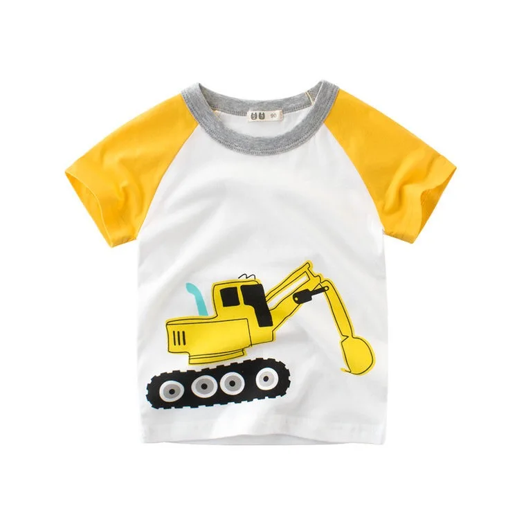 

Hot selling 100% cotton wholesale boys summer new design short sleeves t shirt, Picture shows