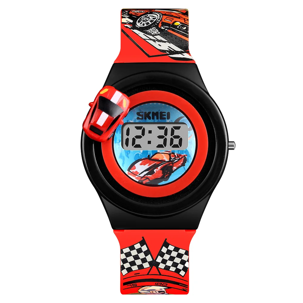 

wholesale skmei 1376 led digital watches for kids children cartoon car dial watch