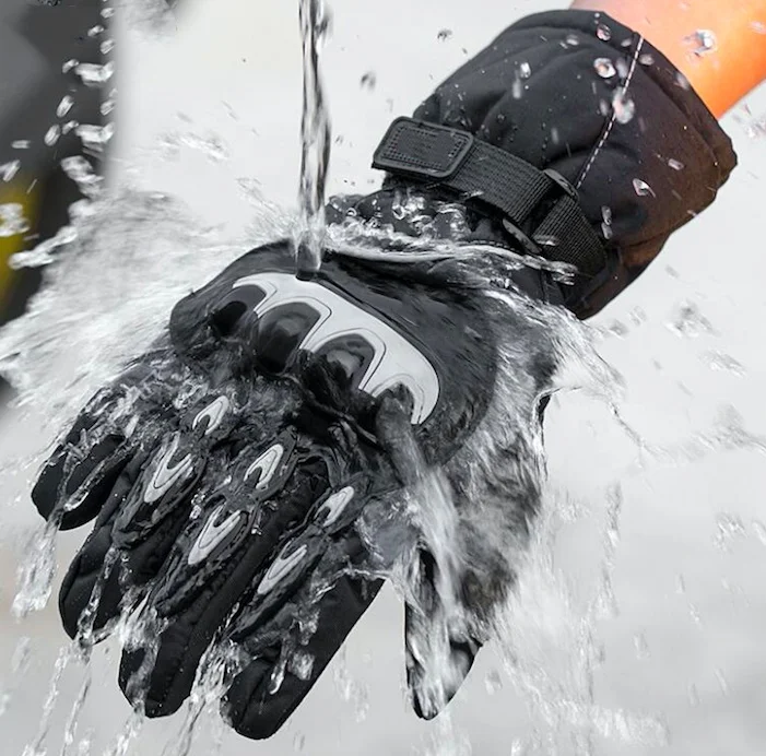 

Warm winter waterproof anti-fall plus velvet thickening touch screen riding winter gloves for bike, Customize