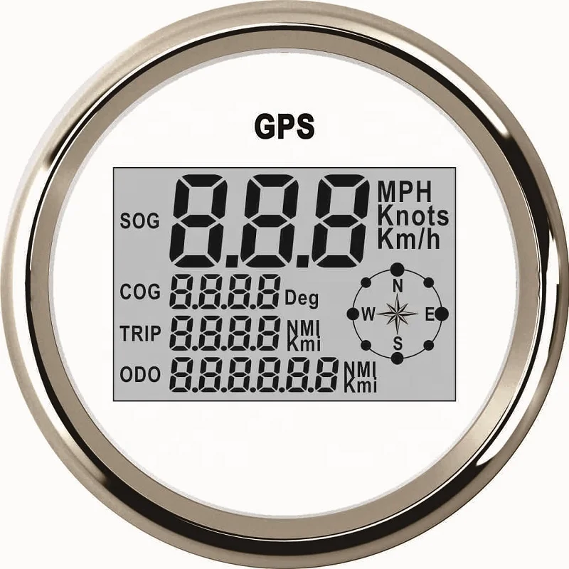 

85mm Universal Digital GPS Speedometer 12V24V Odometer Tripmeter For Scooter Motorcycle, White