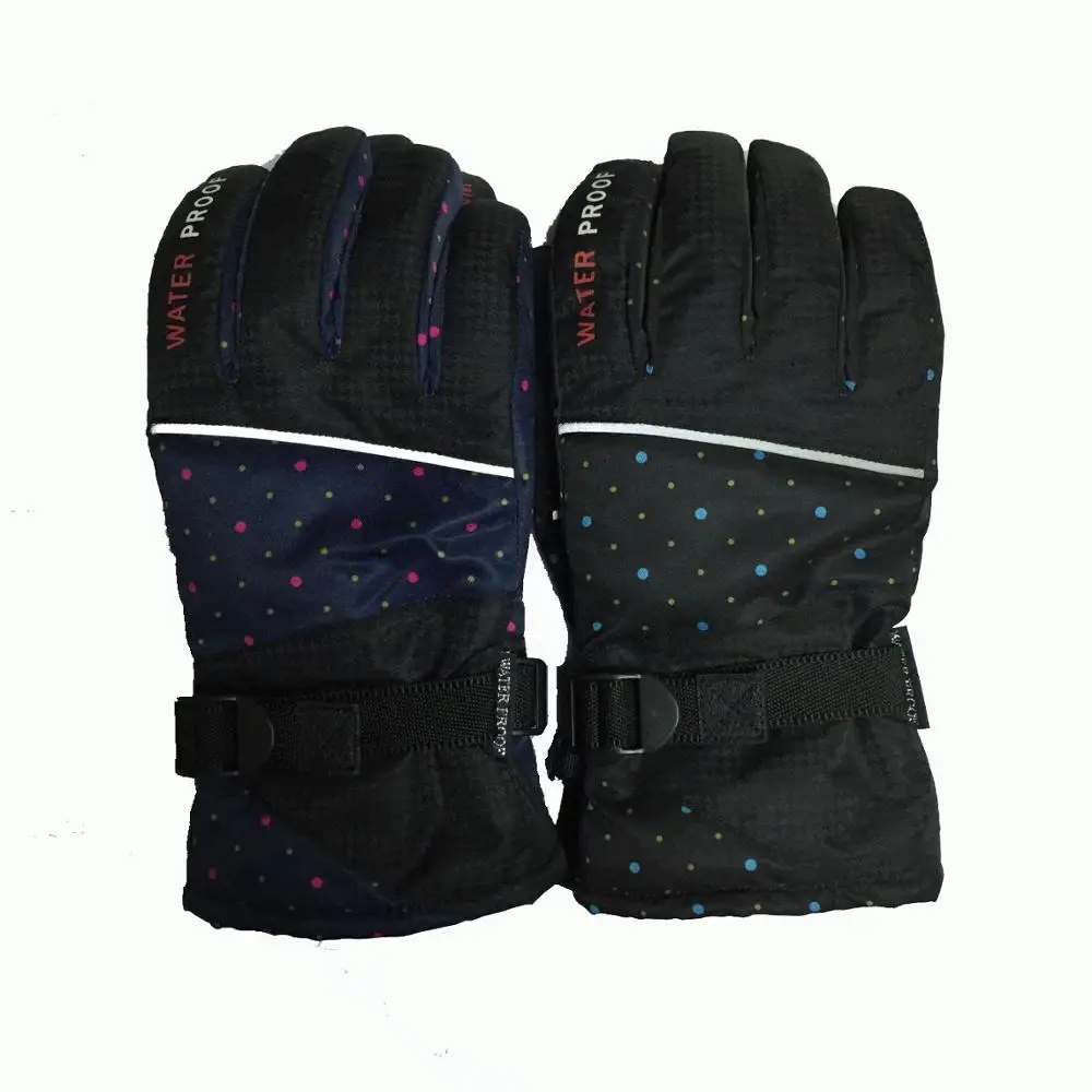 

Fashion Winter Women Waterproof Windproof Ski Glove With Soft Lining, Black, navy(can be customized)