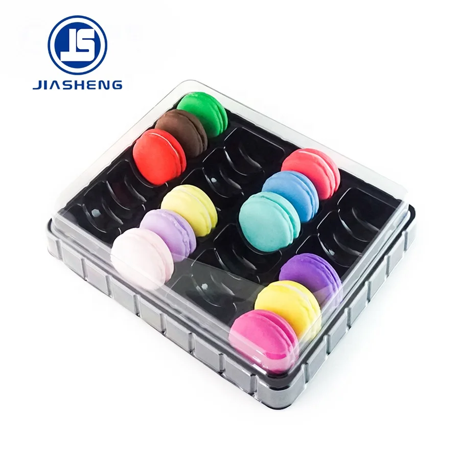 
24pcs Plastic Blister Macaron Tray With Lid 