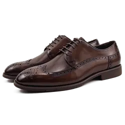 Wholesale genuine leather shoes men italian Derby 