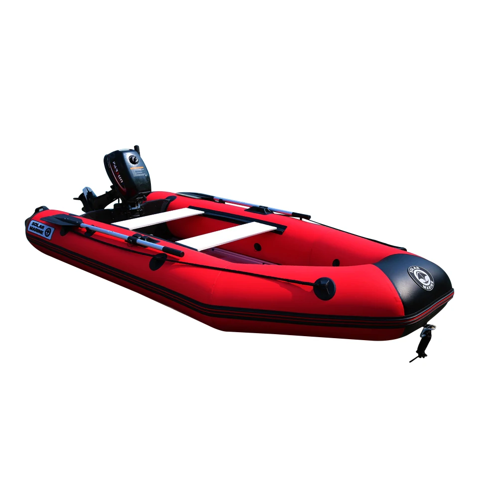 

(CE) High quality 2.3m to 4.0m Aluminum Alloy floor Boat Inflatable PVC Folding Fishing Boat, 2 colors