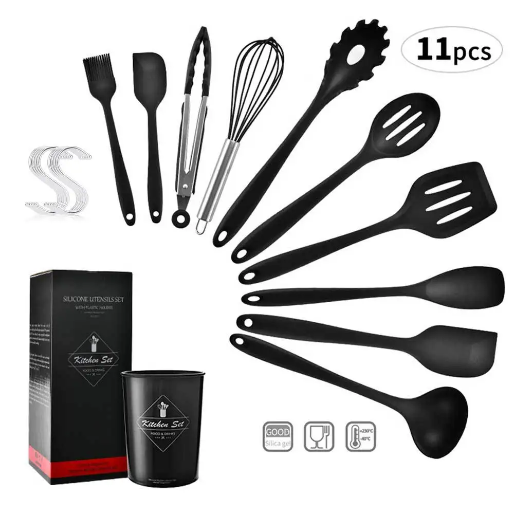 

11 Piece Kitchen Silicone Cooking Utensil Set, Red