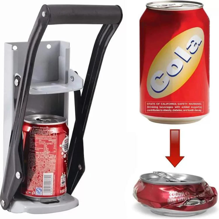 

16oz Aluminum Can Press Kitchen Bottle Opener Wall Mounted Can Press Handle Leverage Steel Can Crusher