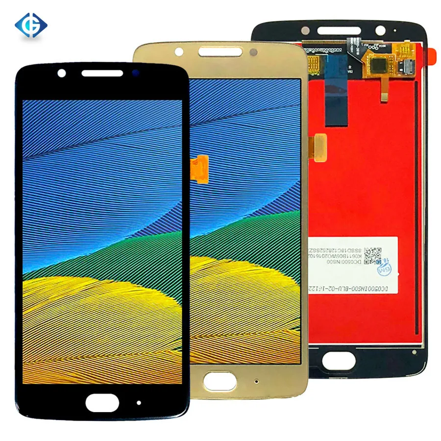 

for Motorola mobile phones Display for Moto G5 Lcd Display for Motorola G5 Screen Assembly, Black and gold lcd for motorola g5