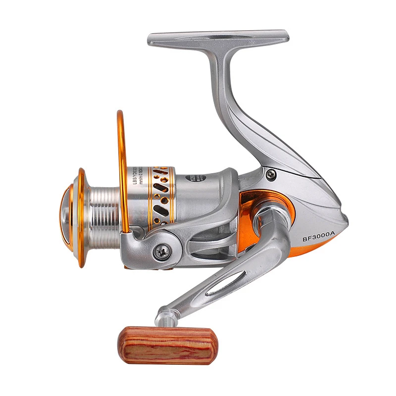 

4.7:1 Silver Golden 12BB Ball Bearings Metal Spool Spinning Fishing Reels for Saltwater and Freshwater Fishing