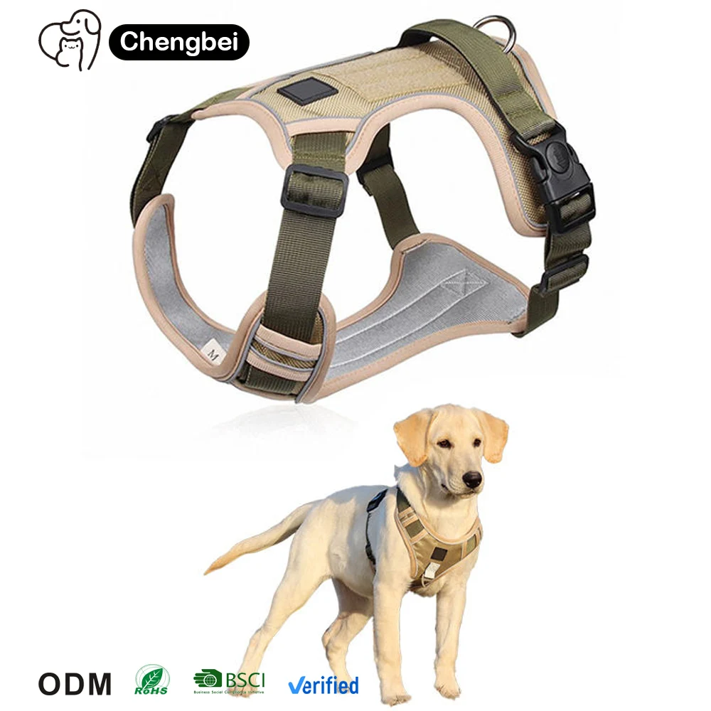 

Wholesale Custom Dog Harness Big Dog Harness Pet Reflective Breathable Mesh Padded No Pull Pet Harness Vest