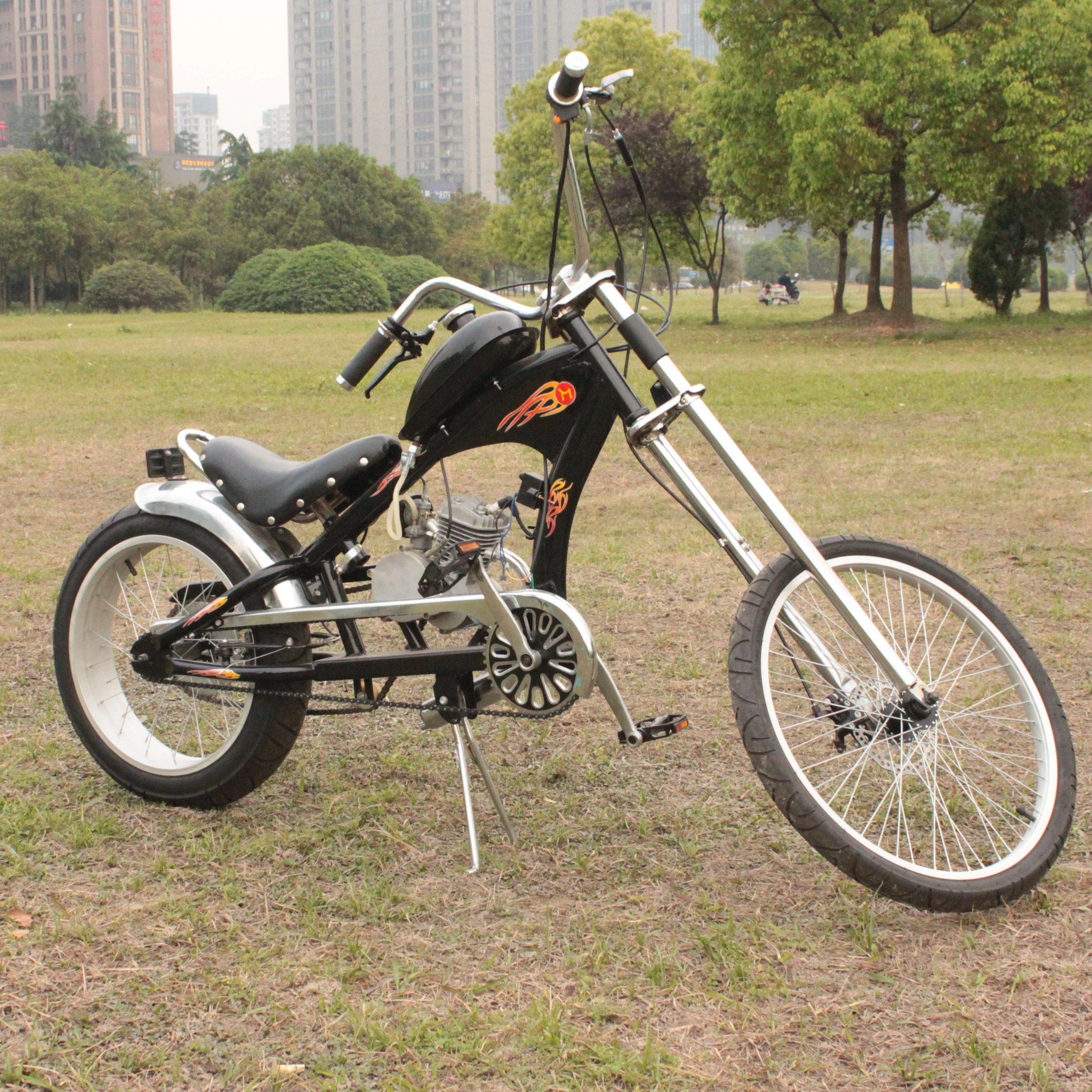 

50cc Wholesale popular fat tire gasoline petrol engine motorized motor bike bicycle