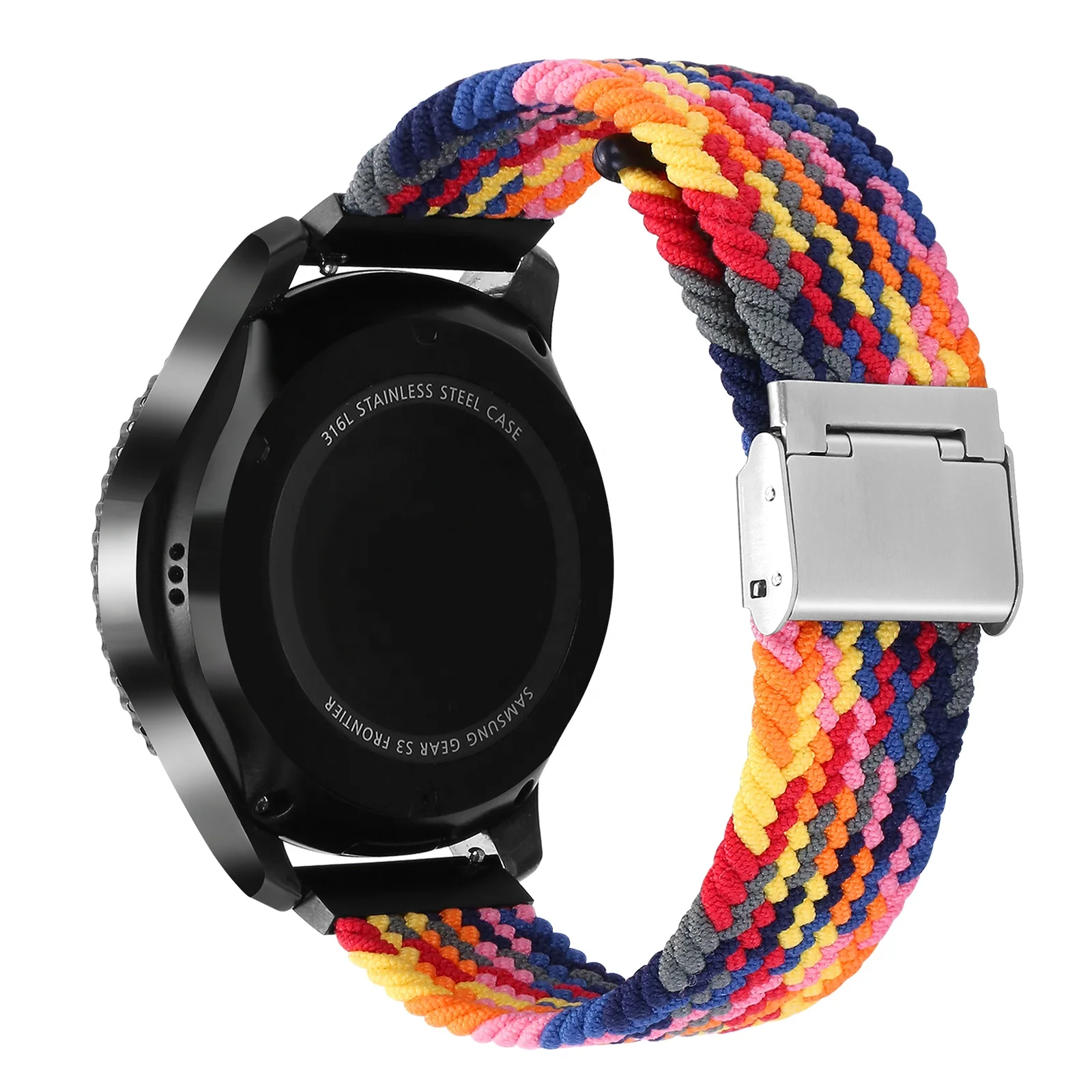 

Watchband Braided Solo Loop Band 20mm 22mm for Samsung Galaxy Watch3 Nylon Watch Strap Elastic Braided Watch Strap for Samsung