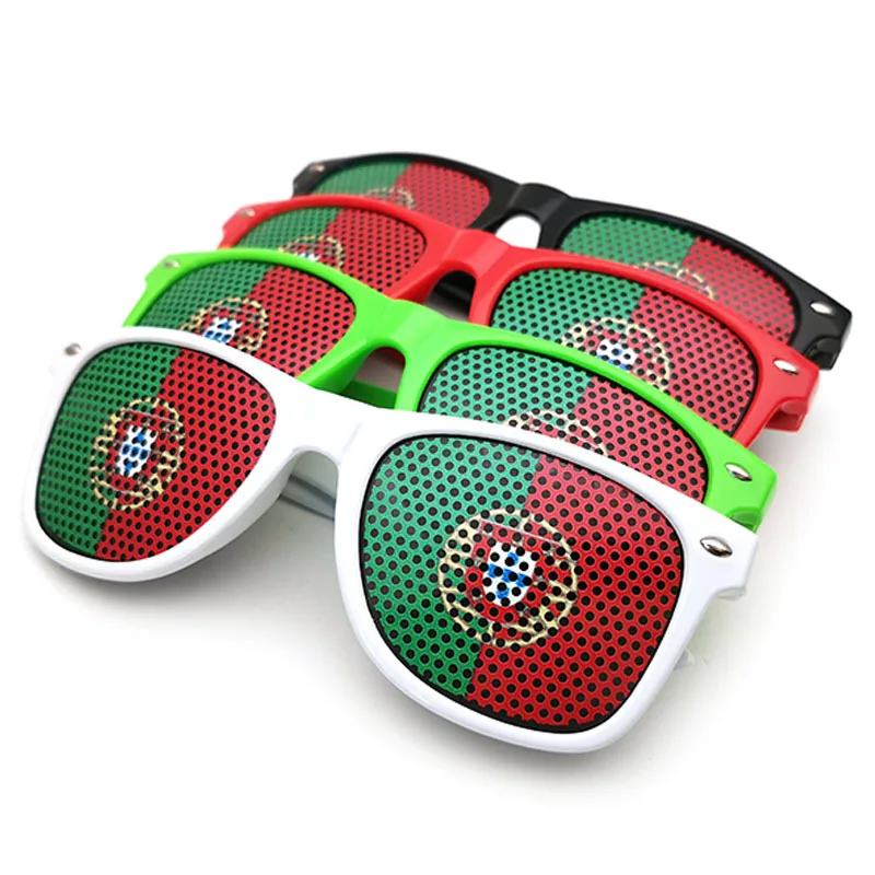 

flag Portugal sunglasses fan pinhole sticker country football event party Soccer white sun glasses