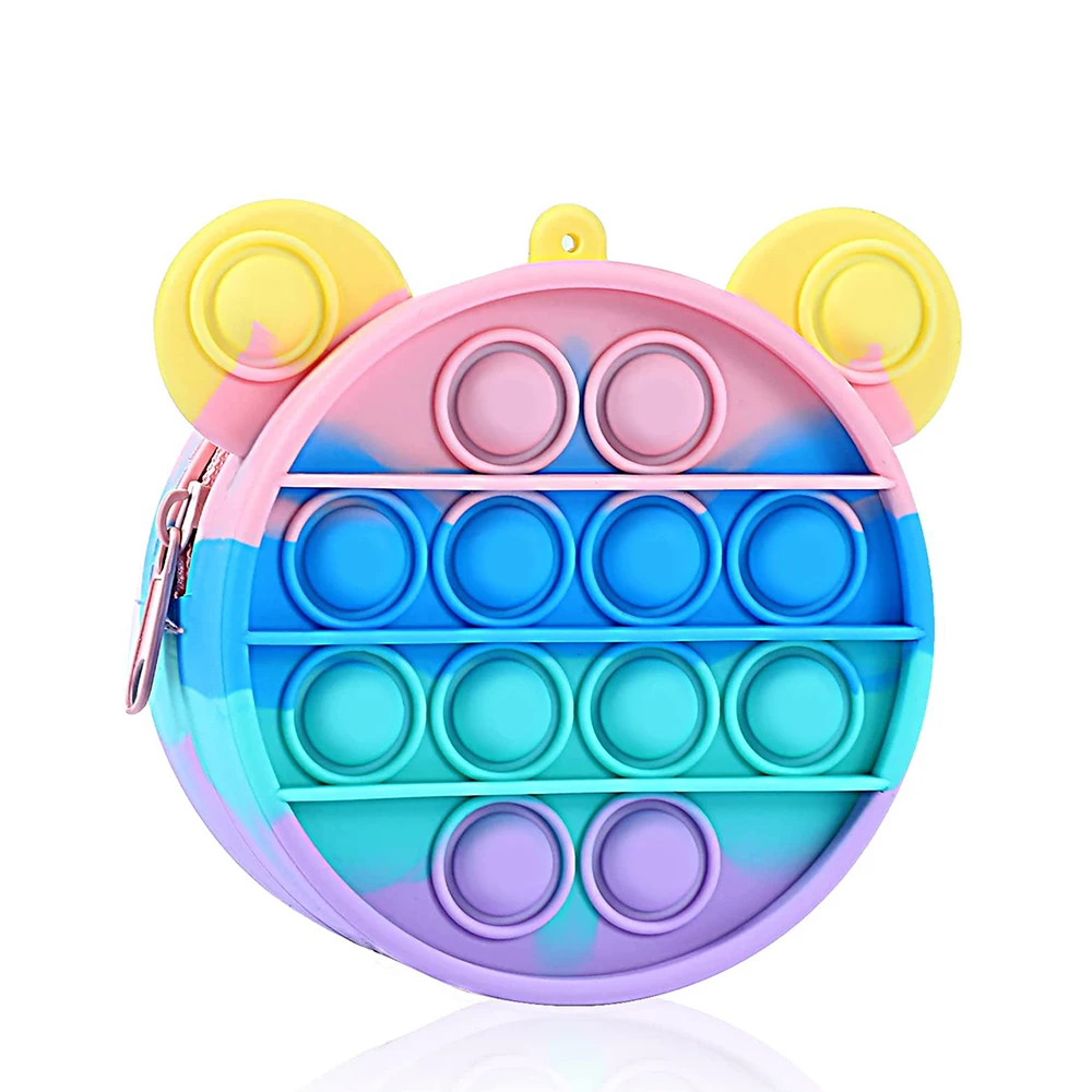 

Amazon Top Rated Small Silicone Cute Simple Dimple Coin Purse Fashion Push Bubbles Fidget Toys Storage Bag For Women Girls, Customizable