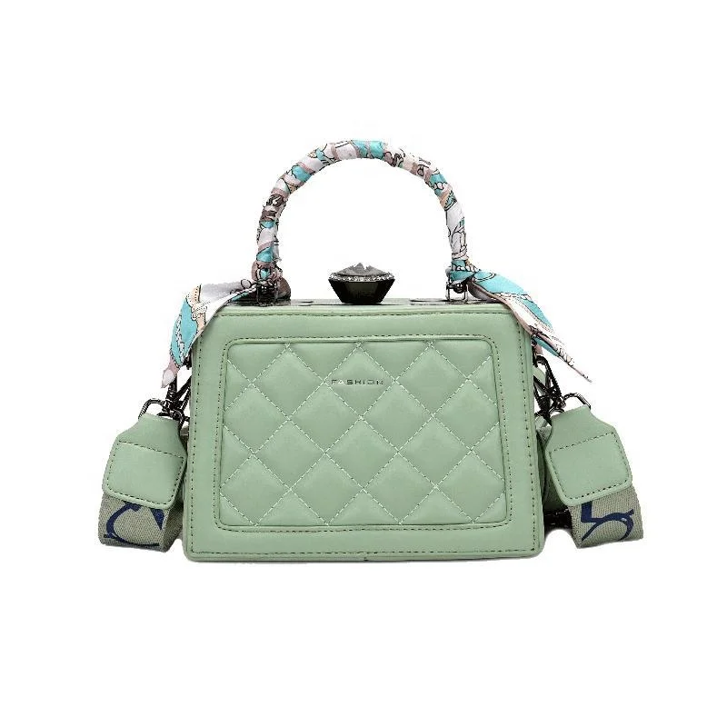 

New Arrival Retro Small Square Bag Wide Long Strap Diagonal Bag Trendy Crossbody Box Bag For Women, 6 colors