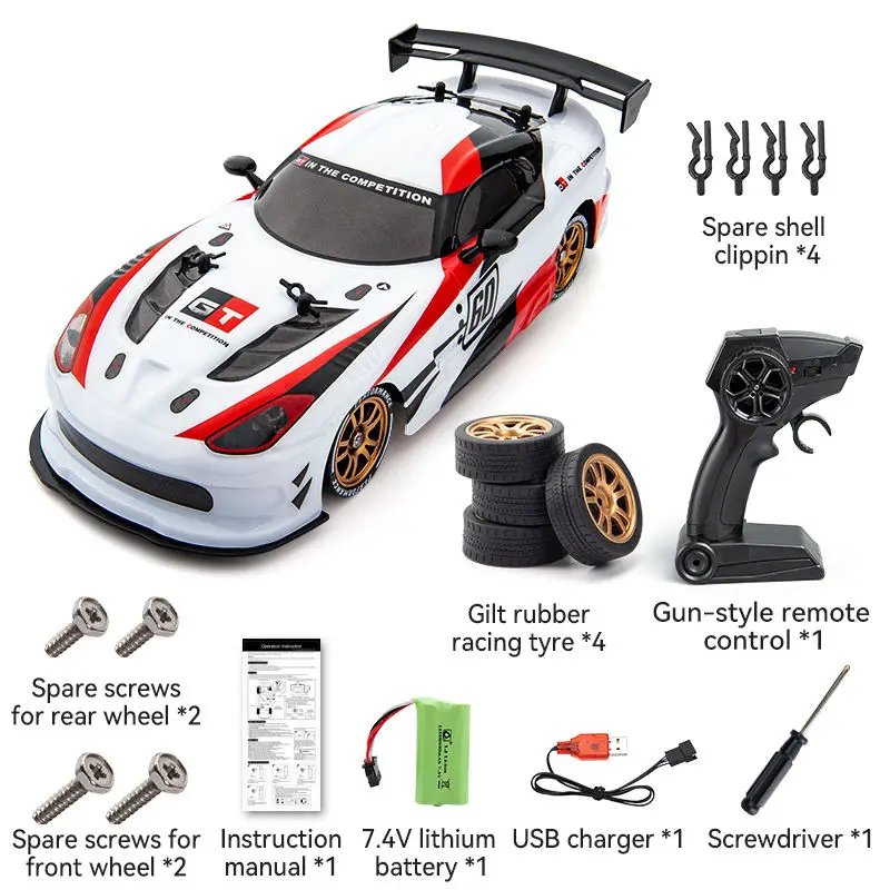 

Tiktok JJRC Q116 1/16 High Speed 2.4GHZ Super GT RC Sport Racing Drift Car Full Proportional Throttle Vehicle With LED Light