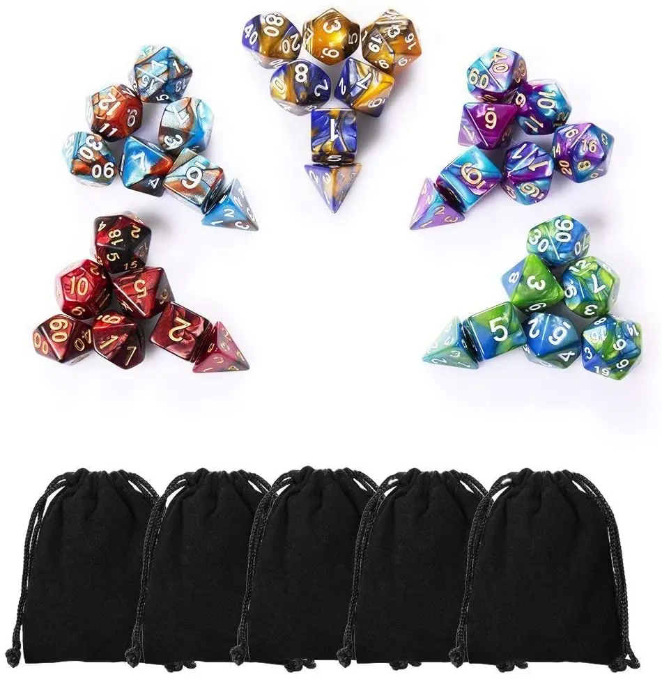 

7pcs/Set Acrylic Polyhedral Dice For TRPG Board Game Dungeons And Dragons D4-D20