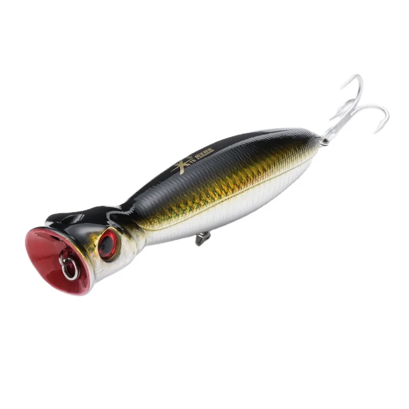5285 Hotsale Flotation 80mm 9.5g Topwater Fishing Lure Whopper Popper Fishing Lures Bait With Best Price, 6 colors