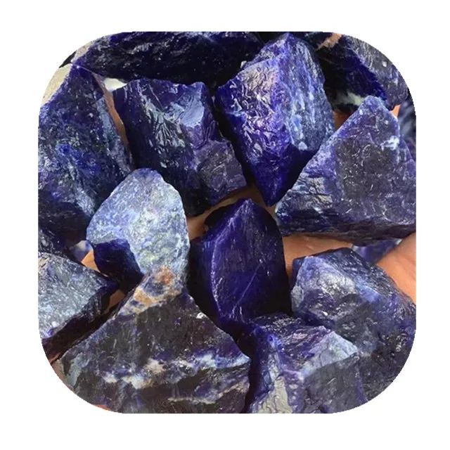 

Wholesale natural healing gemstone rough raw crystal stones sodalite rough stone for home decoration