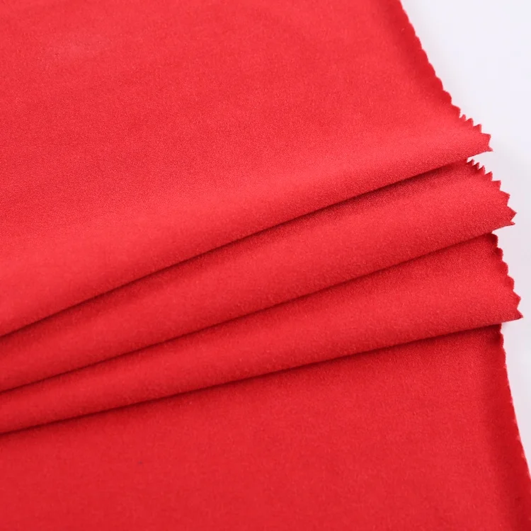 
Color custom textiles knitted single face suede polyester suede spandex fabric 
