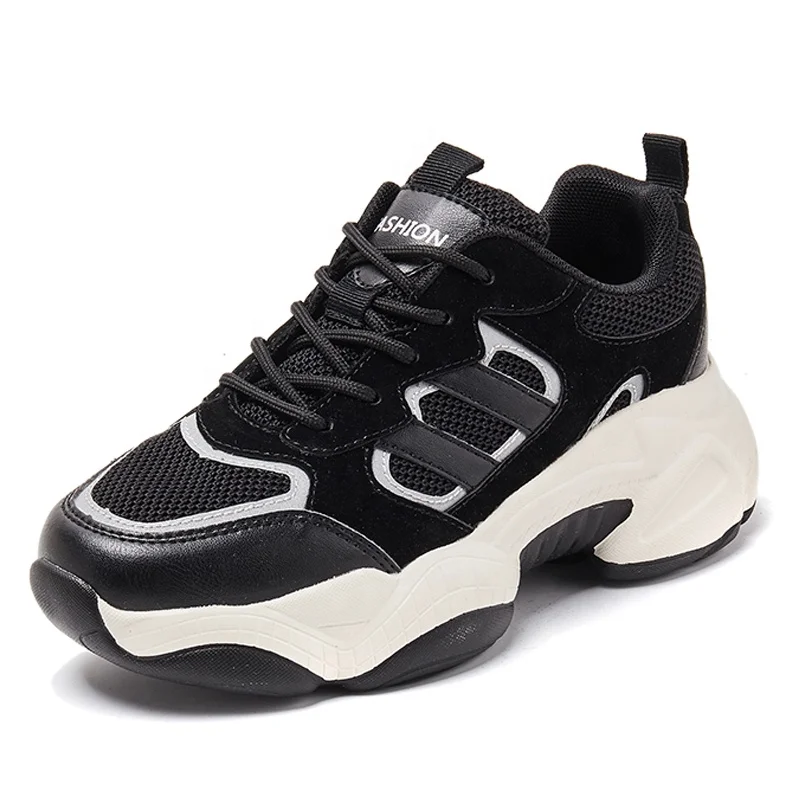 

Most popular products china casual black platform women sneakers wedge heels ladies sports shoe wholesale footwear