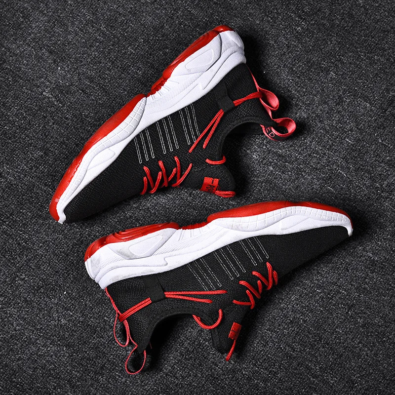 

2021 winter new foreign trade men's shoes flying woven breathable running shoes soft sole casual sports shoes men