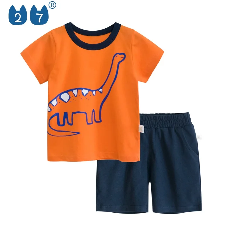 

2021 New Fashion Cotton Baby Short Sleeve And Pants Clothes Sets Sale