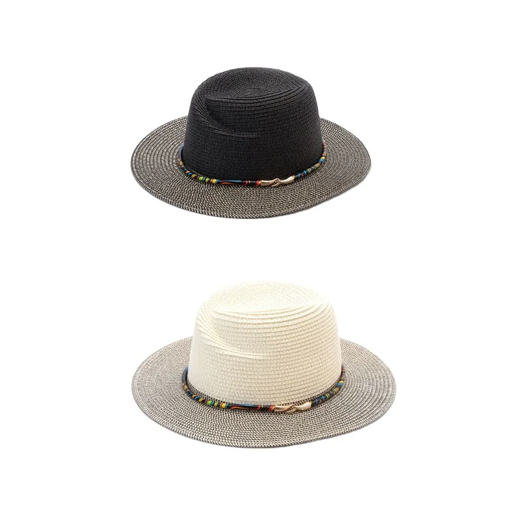 

New Product Paper Polyester Man Women Multi Color Rope Straw Hat