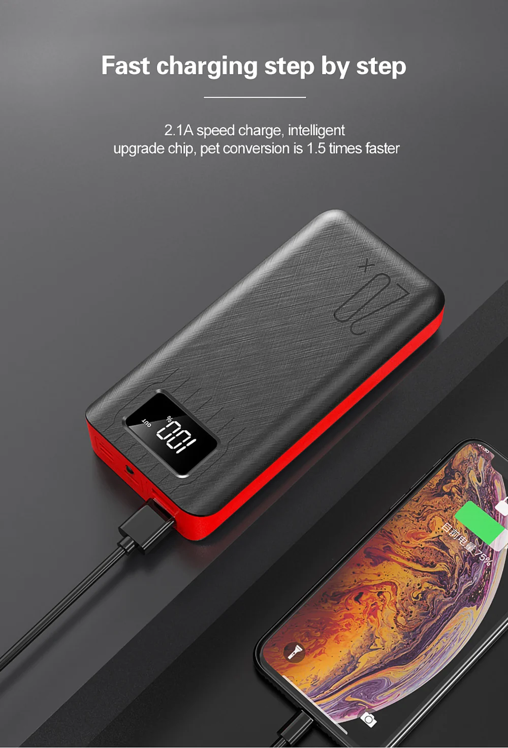 20000mA Powerbank For Apple Type C Micro USB Input Dual USB LED Digital Display Portable Fast Mobile Charger Power Bank 20000mAh - ANKUX.COM