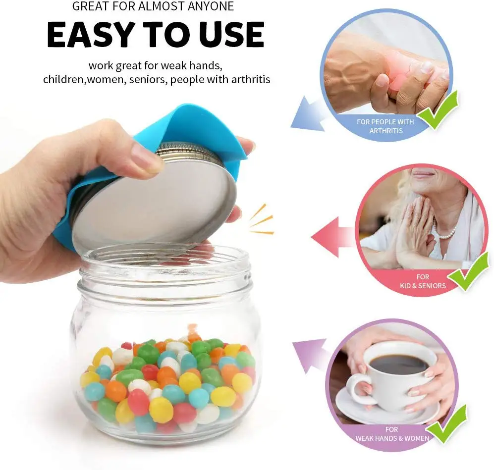 Jar Openers Rubber Non Slip Jar Bottle Lid Grip Opener Pad Gripper NEW HOT