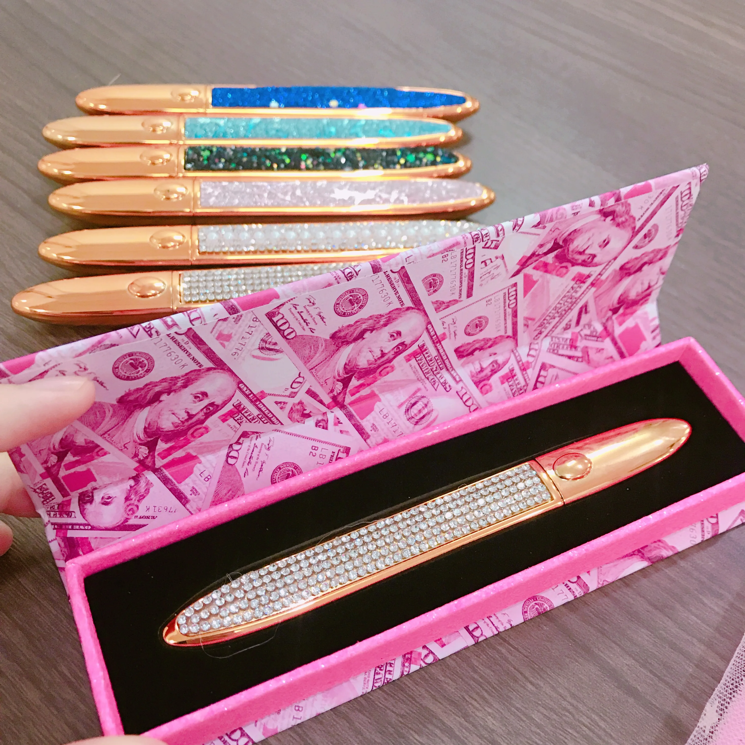 

wholesale 3d mink eyelash waterproof eyeliner Gold Lash Glue Eyeliner Pen