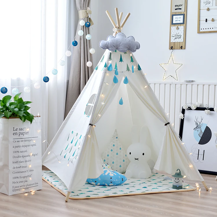 
Wholesale Teepee Tent Kids Cotton Canvas Children Tipi Tent For Kids Teepee 