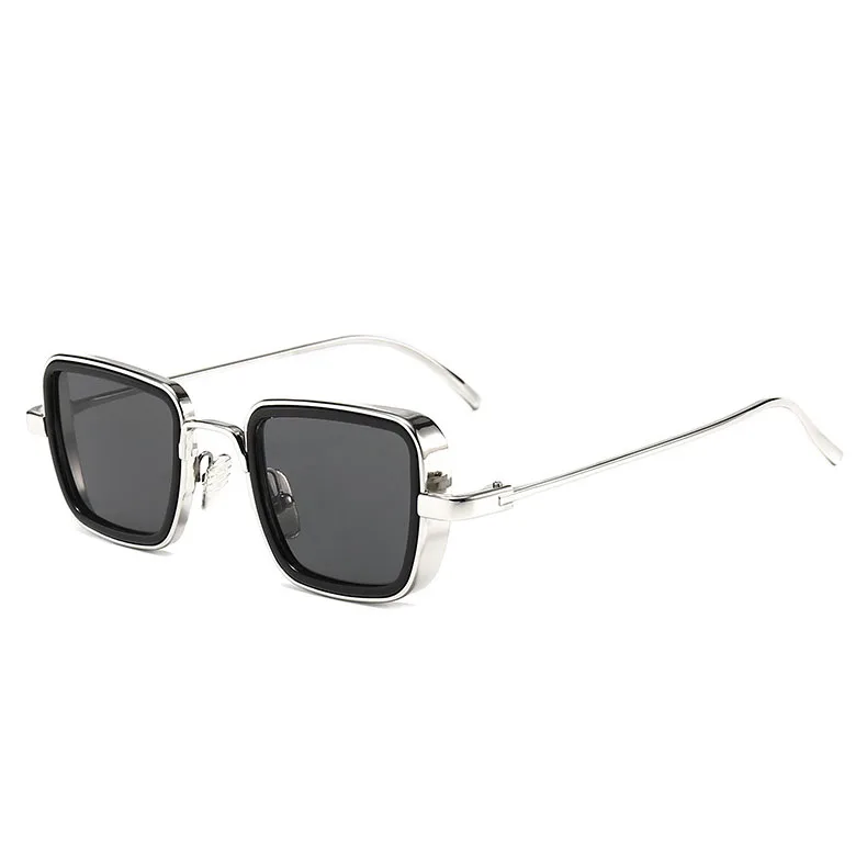 

Men Fashion Brand Designer Steampunk Sunglasses Men Women Vintage Small Square Punk Sun Glasses Kabir Singh UV400, Colors