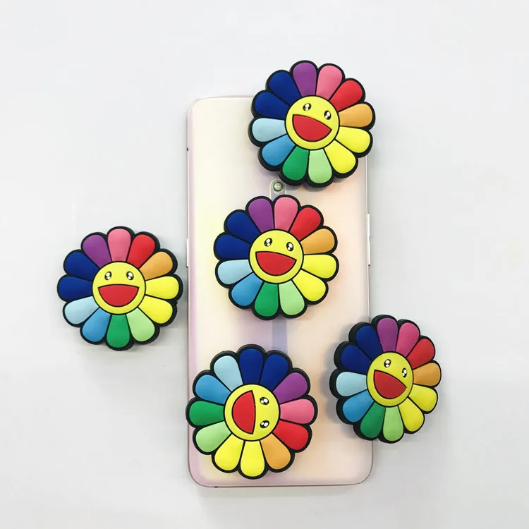 

Sunflower Smiley Face Soft PVC Cell Phone Air cushion Holder
