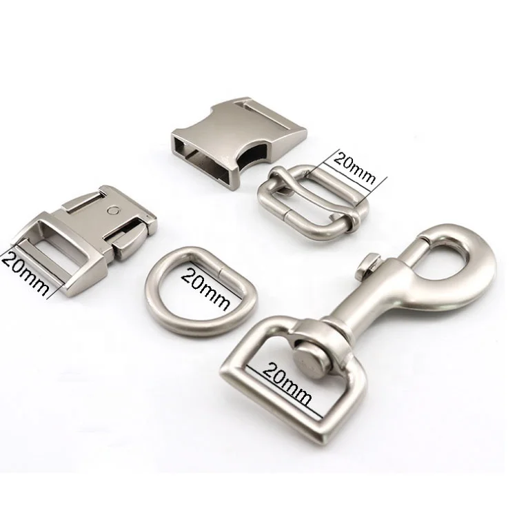 

Factory Price 20mm Dog Collar Metal Buckle Set Pet Collar Hardware