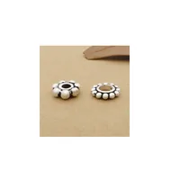 

925 Sterling Silver Bali Daisy Spacer Beads