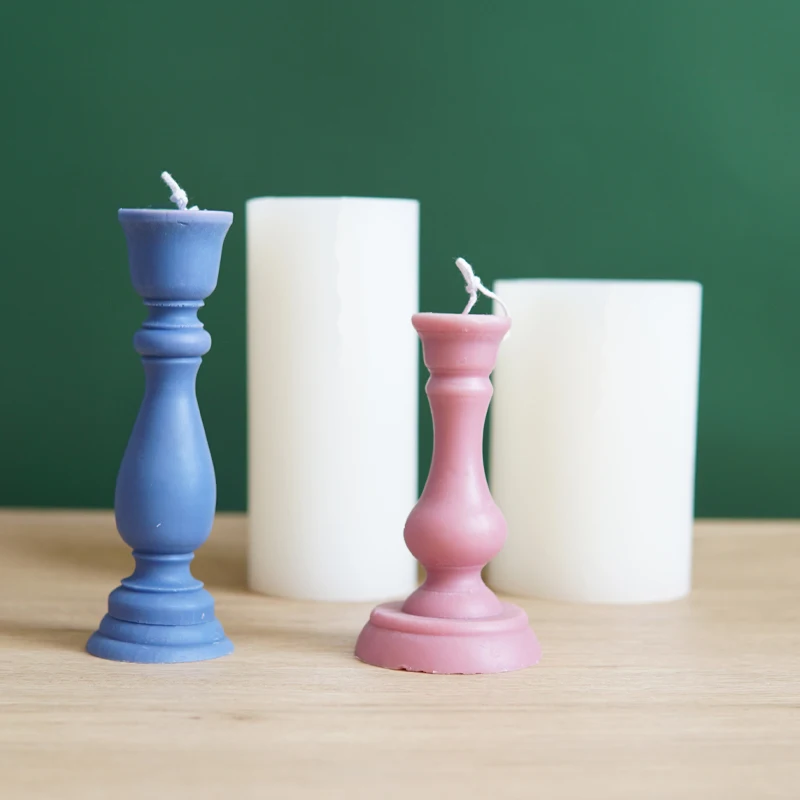 

B-3125 Retro European style Candlestick silicone mold aromatherapy candle plaster silicone mold, Random