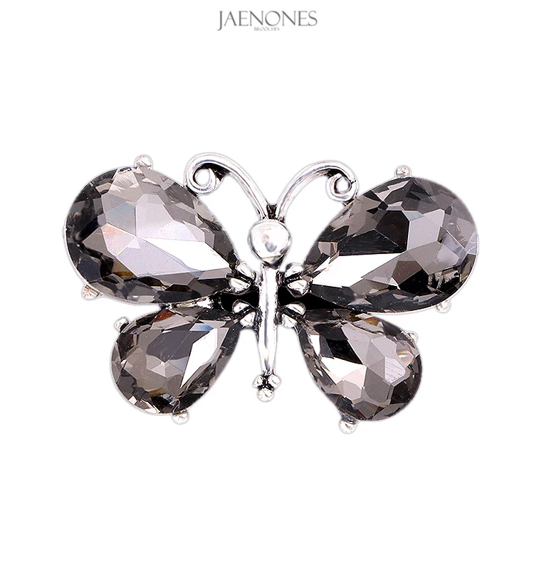 

JAENONES High Quality Fashion Custom Jewelry Insect Crystal Wedding Pin Brooches Butterfly Brooch For Women