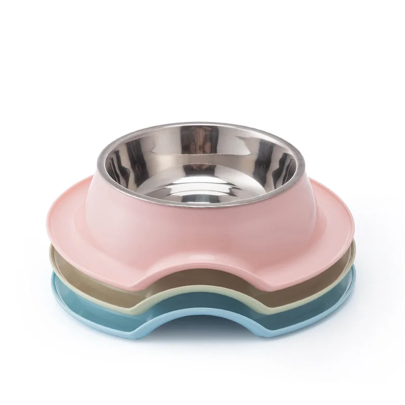 

Ikitchen 2021 Hot Sale Colorful Non-Slip Cat Dog Bowls Plastic Custom Logo Stainless Steel Pet Feeder Dog Feeding Bowl, Blue/green/pink