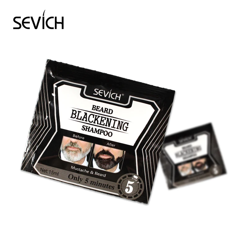 

Sevich Newest instant 5 minutes beard dye/mustacle shampoo color to men, Black