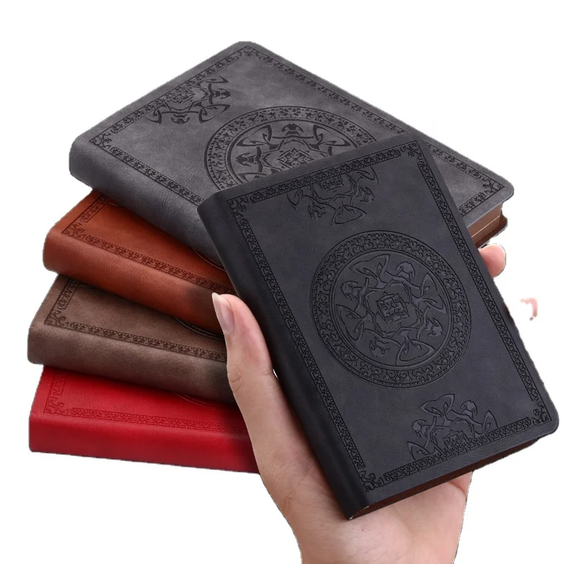 

Custom Leather Hardcover Cheap Fashion Portable A6 Notebook Printing