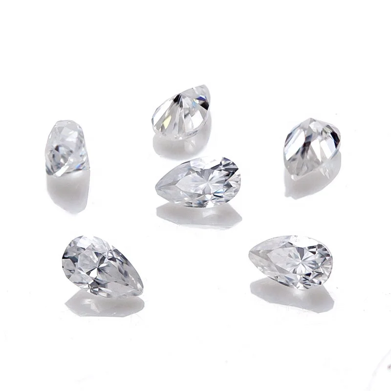 

ay 3x5mm D VVS1 Pear Brilliant Cut Colorless Moissanite D VVS1 Loose Moissanite Wholesale Loose Gemstone HOLYCOME Crushed Ice