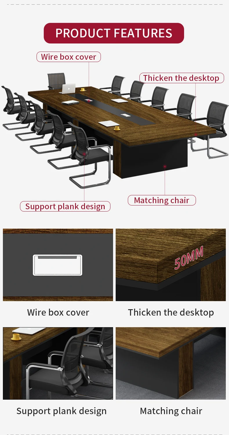 Board luxury modern design modular large conference table