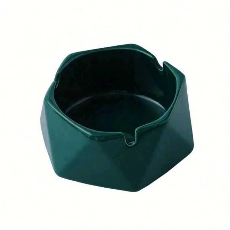 

Jhcentury New Ceramic Household Creative Simple Fashionable Ashtray, Black/blue/green