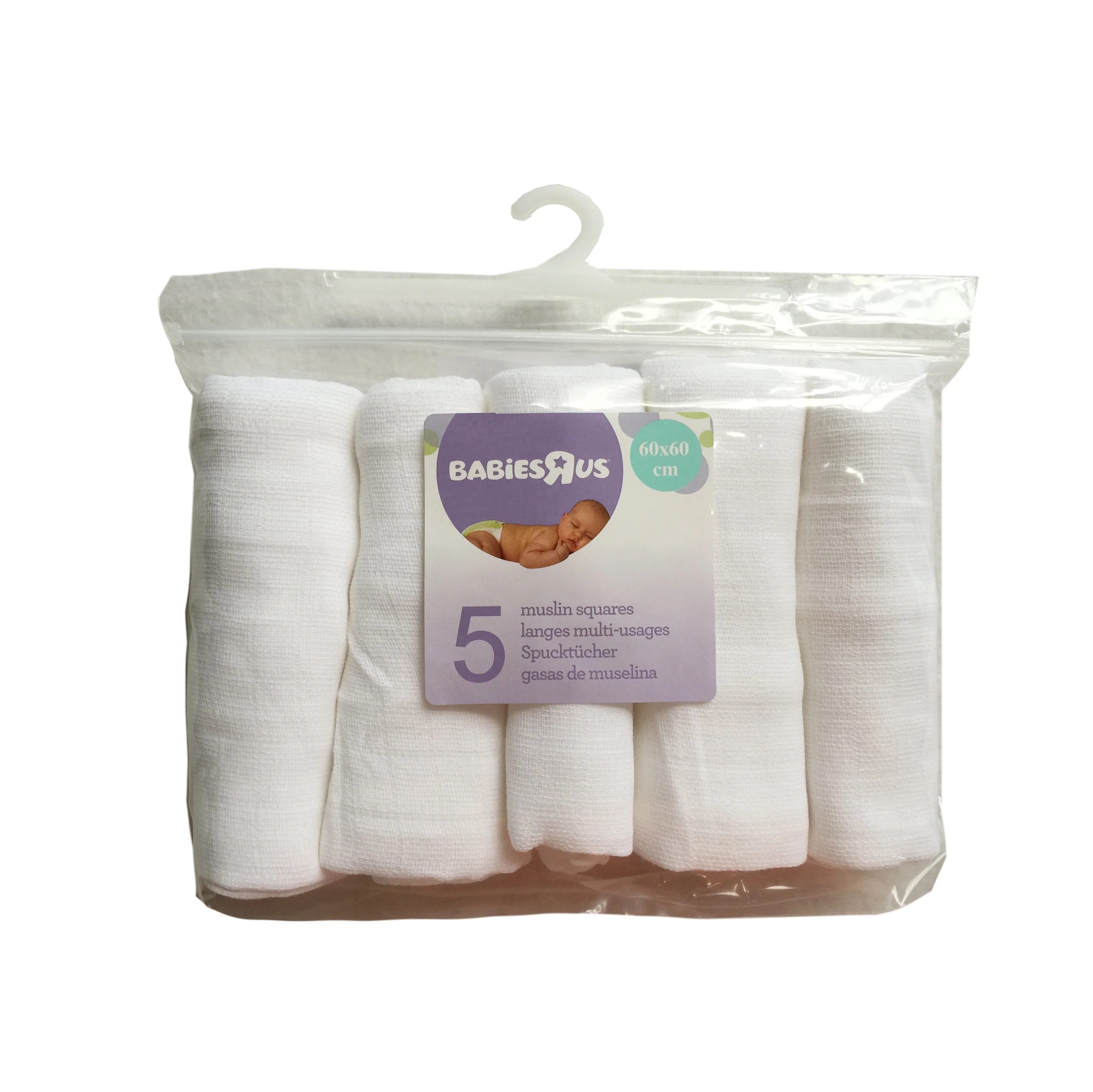 

100% Cotton Baby Muslin Squares Muslin Wraps Muslin Diaper, White