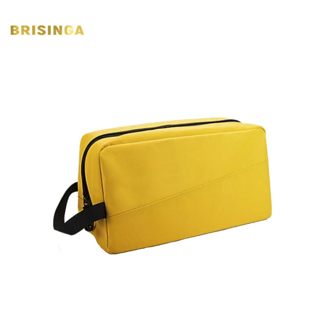 

High quality waterproof PVC black and yellow travel bags designer travel suitcase bag