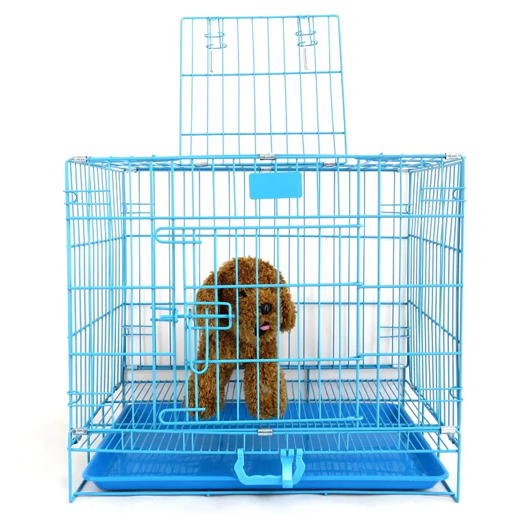 

Pet Stainless Steel Cages Metal Mesh Kennel Pet Dog Cage, Black