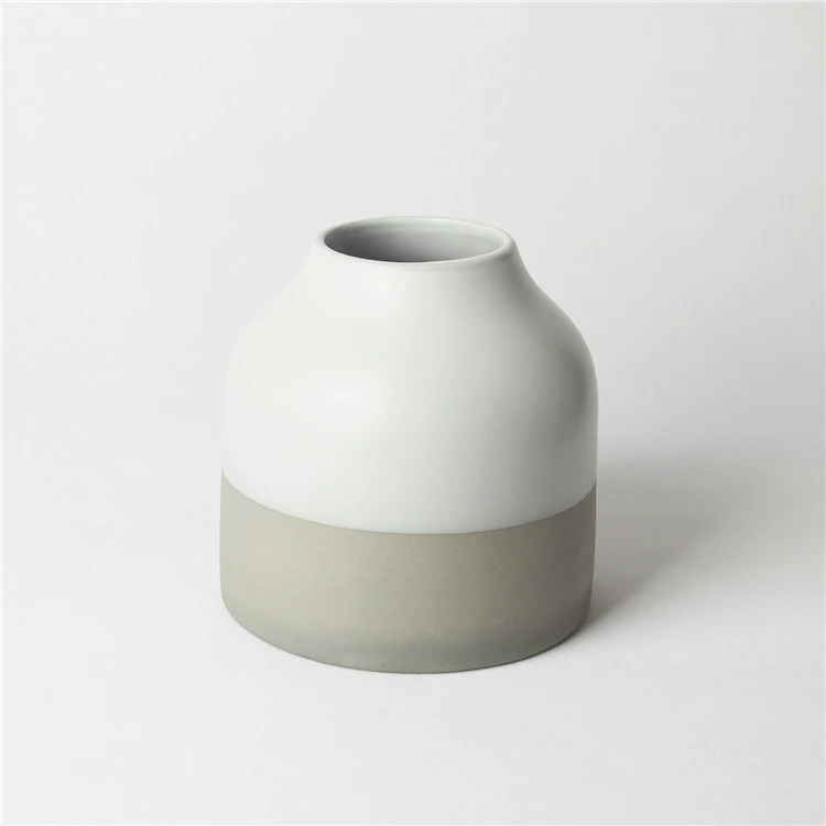 Nordic style wholesale plain cheap custom logo hotel ceramic vase .JPG