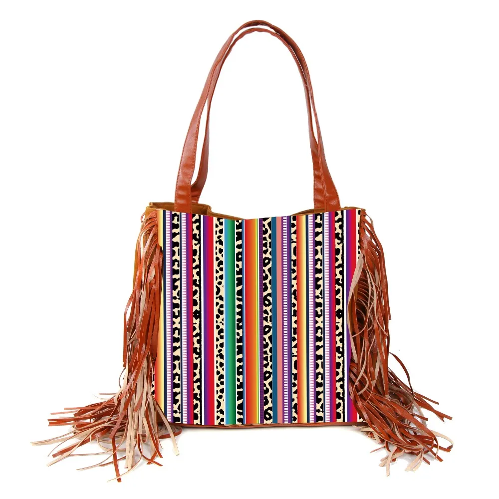 

2020 New Style Fashion Lady Long Tassel Leopard Bag, Four-colors